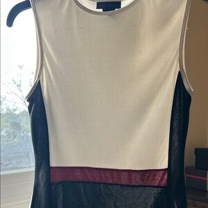 The Limited White and Black Tank Top with Red Accent